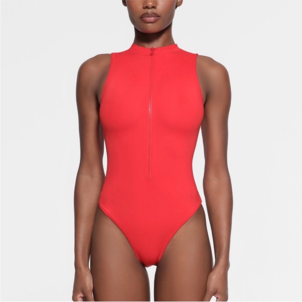 SKIMS Red One Piece Swimsuit